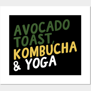 Avocado Toast, Kombucha & Yoga Posters and Art